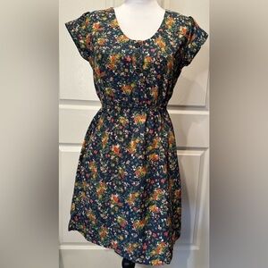 Pretty Floral Elastic Waist Dress
